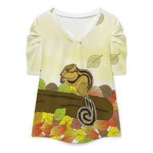 Charger l'image dans la galerie, T-Shirt Femme Manches Bouffantes Personnalisé | Haut Chic & Romantique