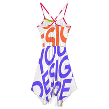 Charger l'image dans la galerie, Robe midi à bretelles spaghetti pour femme 52XLD177 personnalisée avec prénom motif texte (conception multi-images)