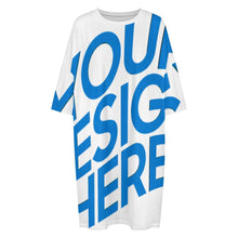 Charger l'image dans la galerie, Chemise de nuit ample grande taille pour femme pyjama à manches courtes LM475 personnalisé avec photo texte prénom (conception une image)