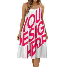 Charger l'image dans la galerie, Robe nuisette femme à fines bretelles KQ personnalisé avec photo texte prénom (conception une image)