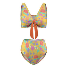 Charger l'image dans la galerie, Bikini Taille Haute Vintage | Maillot Nœud Avant & Ventre Plat
