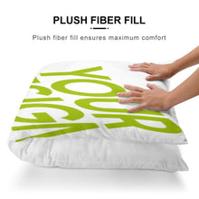 Charger l'image dans la galerie, Taie d'oreiller en polyester à longues bandes impression recto personnalisé avec photo texte prénom