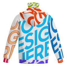 Charger l'image dans la galerie, Sweat à capuche homme RRMZ avec serviette de visage coupe-vent personnalisée avec prénom motif texte (conception multi-images)