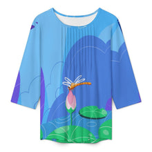 Charger l'image dans la galerie, Haut Femme Personnalisé Photo | Top Froncé Manches 3/4 Élégant