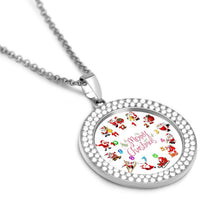 Charger l'image dans la galerie, Collier Photo Personnalisé Strass Iced-Out | Pendentif Cristal Rond