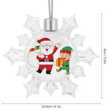 Charger l'image dans la galerie, Ornement Flocon de Neige Personnalisé | Votre Photo au Cœur du Givre
