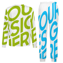 Charger l'image dans la galerie, Ensemble de pyjama à col ras du cou et manches longues pour enfants LM126 personnalisé avec photo texte prénom (conception une image)