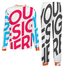Charger l'image dans la galerie, Pyjama ras du cou à manches longues pour enfants LM126 personnalisée avec prénom motif texte (conception multi-images)