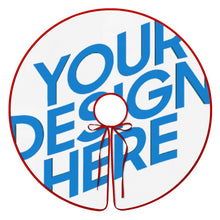 Charger l'image dans la galerie, Jupe de sapin de Noël Couverture de sapin de Noël (bordure rouge) (même image des deux côtés) personnalisé avec photo texte prénom