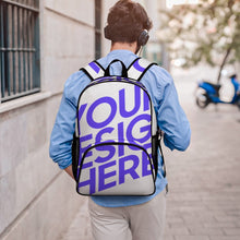 Charger l'image dans la galerie, Sac à dos grande capacité 44 x 32 x 19 cm personnalisée avec prénom motif texte