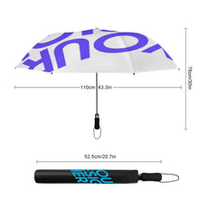 Charger l'image dans la galerie, Parapluie de golf automatique Y08 2 plis (intérieur noir collé/extérieur imprimé) personnalisée avec prénom motif texte