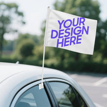 Charger l'image dans la galerie, Drapeau de voiture personnalisé avec photo texte prénom