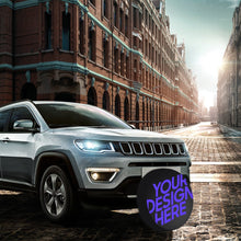 Charger l'image dans la galerie, Housse de pneu en cuir personnalisée avec photo texte logo