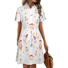 Charger l'image dans la galerie, Robe Chemise Personnalisée Femme | Tissu Extensible | Cadeau pour Elle