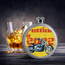 Charger l'image dans la galerie, Flasque Ronde Personnalisée Acier | Cadeau Whisky & Outdoor | 140ml