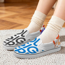 Charger l'image dans la galerie, Chaussures en toile unisexes basses style voile personnalisé avec photo texte prénom