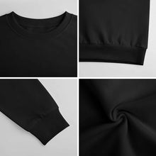 Charger l'image dans la galerie, 100% coton imprimé devant et dos unisexe sweat-shirt à manches longues hommes femmes différentes couleurs pull-shirt personnalisé avec photo texte prénom