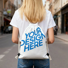 Charger l'image dans la galerie, Sac à dos à cordon en toile XB0604196 personnalisée avec prénom motif texte