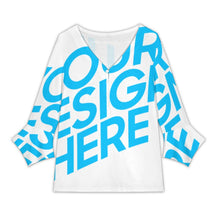 Charger l'image dans la galerie, Top col V à manches pétales pour femme KCL personnalisé avec photo texte prénom