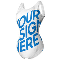 Charger l'image dans la galerie, Maillot de bain femme une pièce chic LT3190 personnalisé avec motif photo logo texte