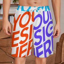 Charger l'image dans la galerie, Pantalon de survêtement court pour homme LM133 taille XS à 4XL personnalisée avec prénom motif texte (conception multi-images)