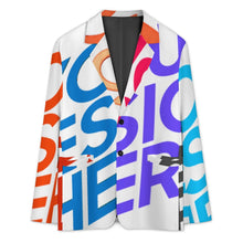 Charger l'image dans la galerie, Costume homme 2 boutons LTM100852 personnalisée avec prénom motif texte (conception multi-images)