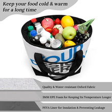Charger l'image dans la galerie, Sac de courses isotherme grande capacité XB0601064 personnalisée avec prénom motif texte (conception multi-images)