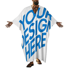 Charger l'image dans la galerie, Chemise de nuit homme col V et manches papillon YKL01 personnalisé avec photo texte prénom (conception une image)