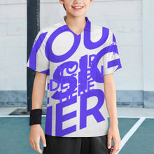 Charger l'image dans la galerie, Maillot de football jeunesse J58T personnalisé avec photo texte prénom