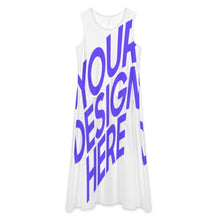 Charger l'image dans la galerie, Robe longue d'été sans manches pour femmes F21Q épaules dénudées personnalisée avec prénom motif texte
