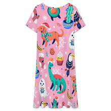 Charger l'image dans la galerie, Robe Longue Femme Col V Manches Courtes Personnalisable