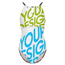 Charger l'image dans la galerie, Maillot de bain une pièce pour femme SDS2004 personnalisée avec prénom motif texte (conception multi-images)