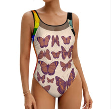 Charger l'image dans la galerie, 2024 NOUVEAU maillot de bain pour femme SDS2006 monokini une pièce maillot de bain en tissu maille transparente personnalisée avec prénom motif texte (conception multi-images)