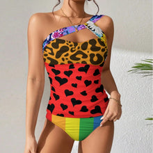 Charger l'image dans la galerie, 2024 nouvelle Maillot de bain tankini pour femmes ensemble 2 pièces SDS2002 personnalisée avec prénom motif texte (conception multi-images)