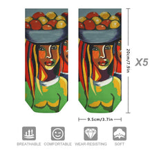 Charger l'image dans la galerie, Lot 5 Paires Socquettes Personnalisables | Confort Polyester, Taille Unique Adulte