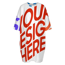 Charger l'image dans la galerie, Pyjama t-shirt en peluche pour femme grandes tailles LM475 personnalisée avec prénom motif texte (conception multi-images)