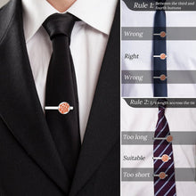 Charger l'image dans la galerie, Pinces à cravate (lot de 2 avec différents motifs) personnalisée avec prénom motif texte