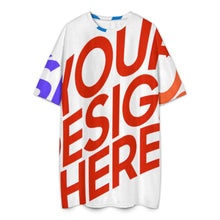 Charger l'image dans la galerie, Pyjama t-shirt en peluche pour femme grandes tailles LM475 personnalisée avec prénom motif texte (conception multi-images)