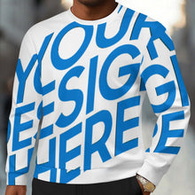 Charger l'image dans la galerie, Sweat-shirt à manches longues pour homme C20H personnalisé avec photo texte prénom (conception une image)