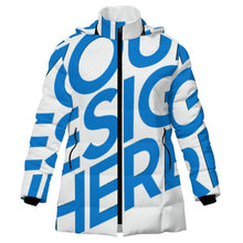 Charger l'image dans la galerie, Veste matelassée zippée en coton pour femme MWL516 personnalisé avec photo texte prénom (conception une image)