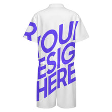 Charger l'image dans la galerie, Combinaison à manches courtes LM427 pour hommepersonnalisé avec photo texte prénom (conception une image)