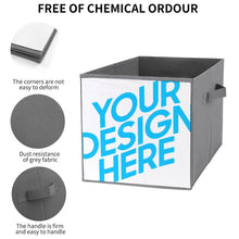 Charger l'image dans la galerie, Boîte de rangement pliable en tissu Oxford personnalisé avec photo texte prénom