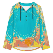 Charger l'image dans la galerie, Sweat à Capuche Homme Col Boutonné Personnalisable Coupe Oversize