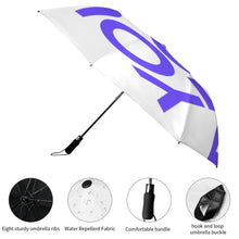 Charger l'image dans la galerie, Parapluie de golf automatique Y08 2 plis (intérieur noir collé/extérieur imprimé) personnalisée avec prénom motif texte