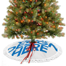 Charger l'image dans la galerie, Jupe de couverture pour sapin de Noël (style franges) (images différentes des deux côtés) personnalisée avec prénom motif texte