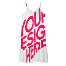 Charger l'image dans la galerie, Robe nuisette femme à fines bretelles KQ personnalisé avec photo texte prénom (conception une image)