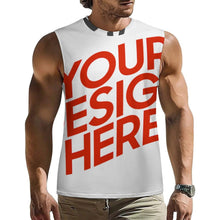Charger l'image dans la galerie, Débardeur sans manches A66K pour homme personnalisée avec prénom motif texte (conception multi-images)