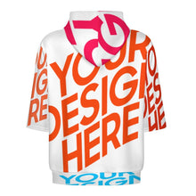 Charger l'image dans la galerie, Sweat-shirt à capuche en tissu à écailles de poisson design multi-images unisexe pour hommes et femmes demi-manche LM033 personnalisé avec photo texte prénom