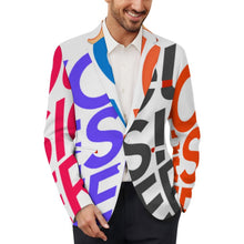 Charger l'image dans la galerie, Veste de costume formelle pour homme Z34W personnalisée avec prénom motif texte (conception multi-images)