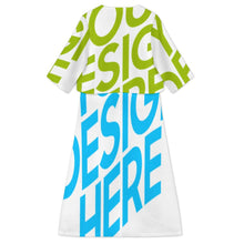 Charger l'image dans la galerie, Robe col V 2 pièces pour femme (robe sans manches + manteau châle) A77Q personnalisé avec photo texte prénom (conception une image)